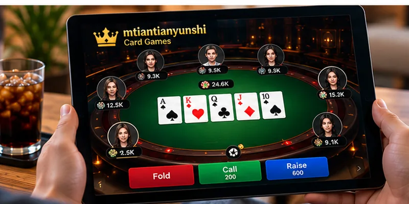 Explore online poker tables with realistic cards and interactive gameplay features.
